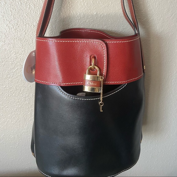 Chloé Aby Bicolor Leather Bucket Bag - Picture 2 of 12